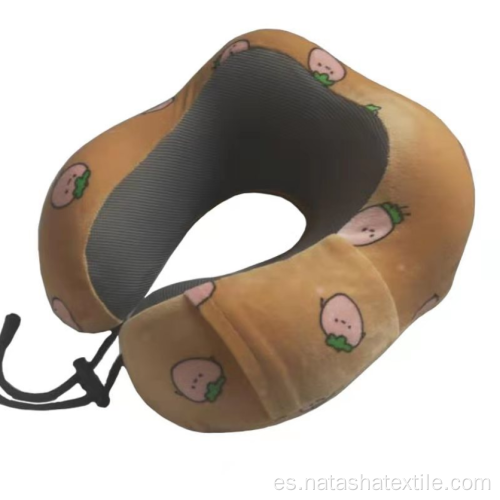 Almohada para el cuello de viaje de vértebras cervicales en forma de U